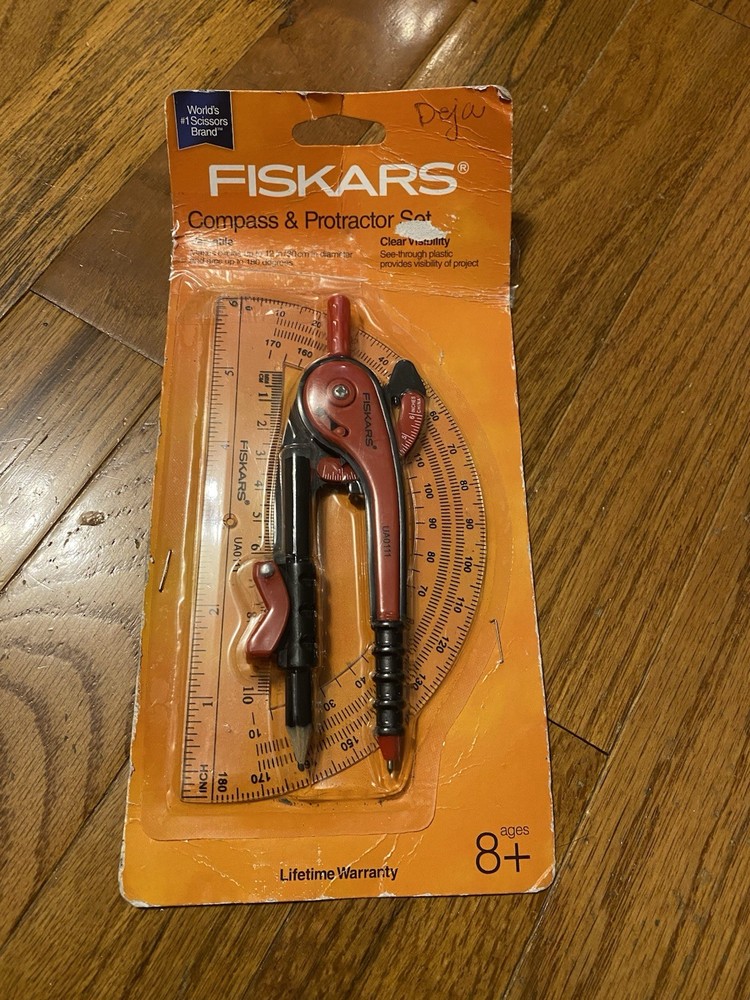 Fiskars  Protractor & Compass Set. Purple Color Options