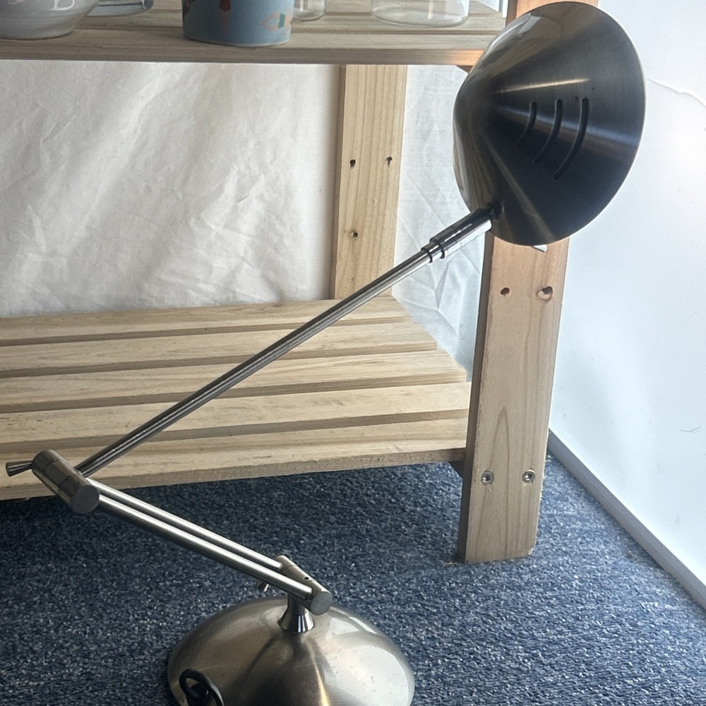 Vintage Argos Brushed Steel Angular Halogen Lamp 3x Pivot Points Work Lamp