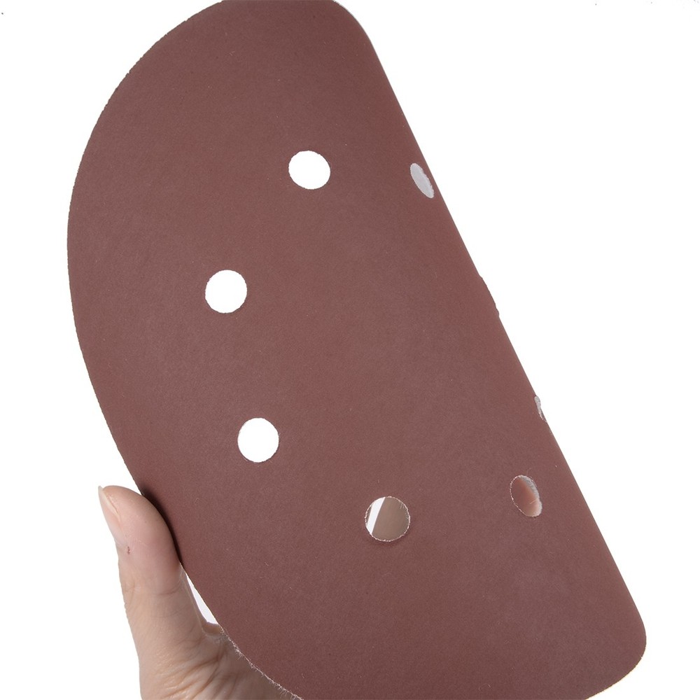 10Pcs 7" 8 Hole Hook and Loop Sanding Disc 800 Grit Flocking Random Orbital