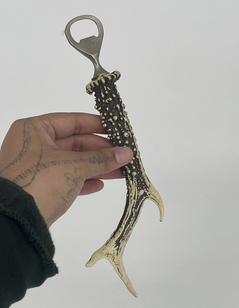 Vintage Deer Antler Corkscrew & Bottle Opener Set