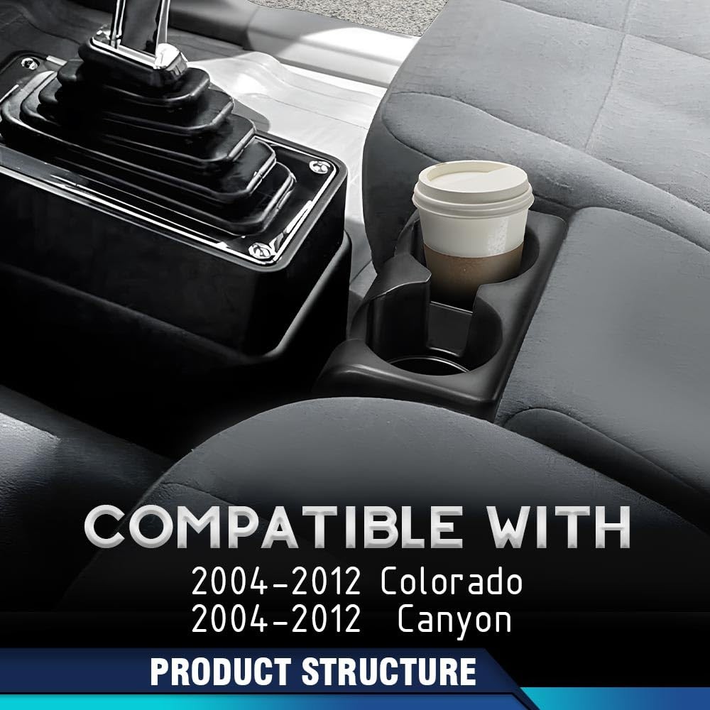 Bench Seat Dual Cup Holder Center Console Insert Double Storage Front Rear Co...