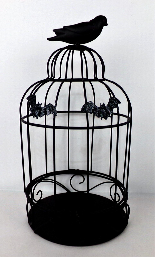 Halloween Skeleton Bird in Cage
