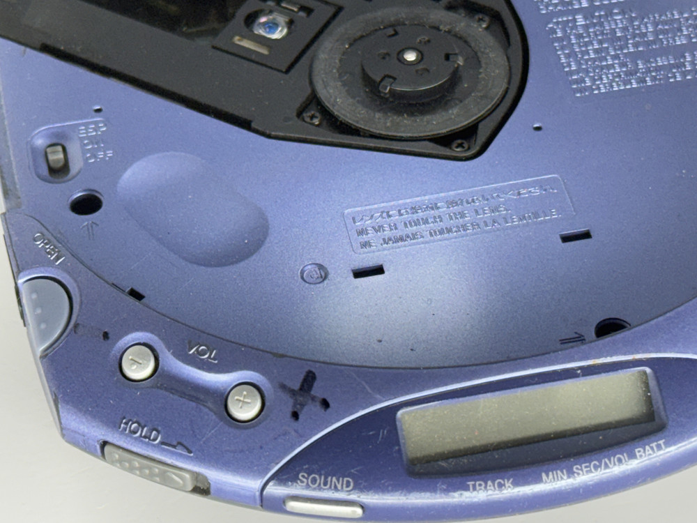 Sony Walkman Portable CD Player D-E220 ESP MAX Blue Pearl Discman UNTESTED READ