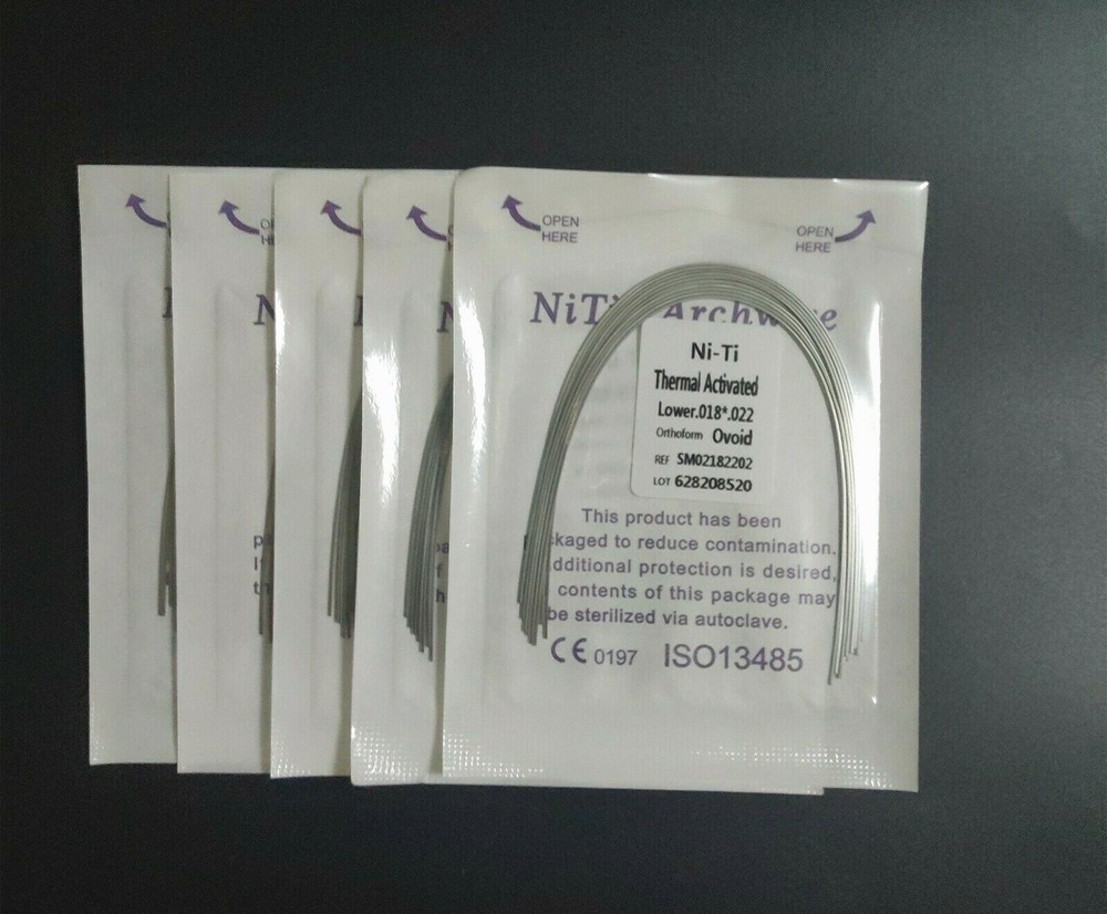Dental Orthodontic Thermal Activated Niti Arch Wire Ovoid Form Round Rectangular