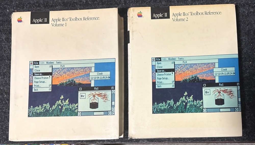 Apple IIGS Toolbox Reference 2 Volume Set Apple Official V 1 & 2 Programming