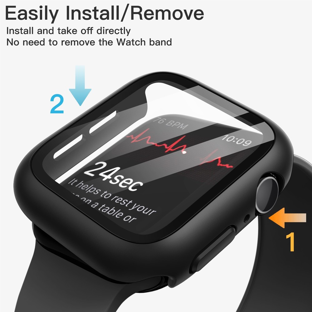 JETech Case with Screen Protector for Apple Watch Series 10 46mm, 2 Pack
