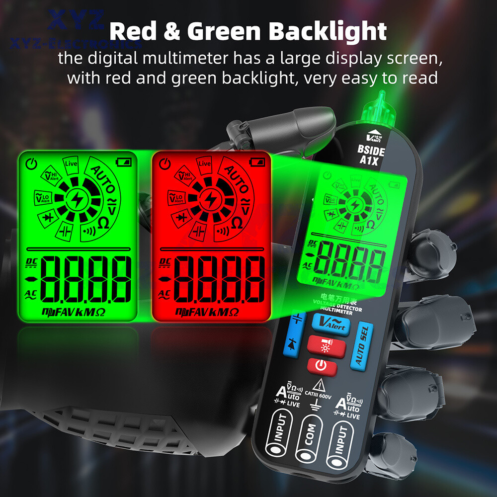 A1X Mini Multimeter LCD Digital DC/AC Voltage Resistance Tester Voltage Detector
