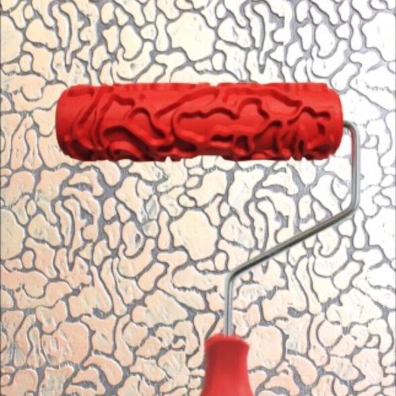 Embossed Texture Painting Tools Decorative Paint Roller Pattern For Wall Rubber