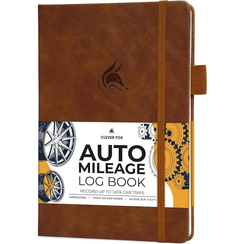 Clever Fox Auto Mileage Log Book Driving Logger Book A5