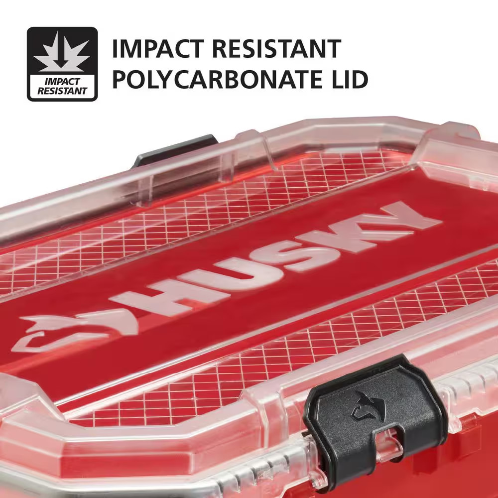 12 Gal. Professional Heavy Duty Waterproof Stackable Plastic Storage Container w