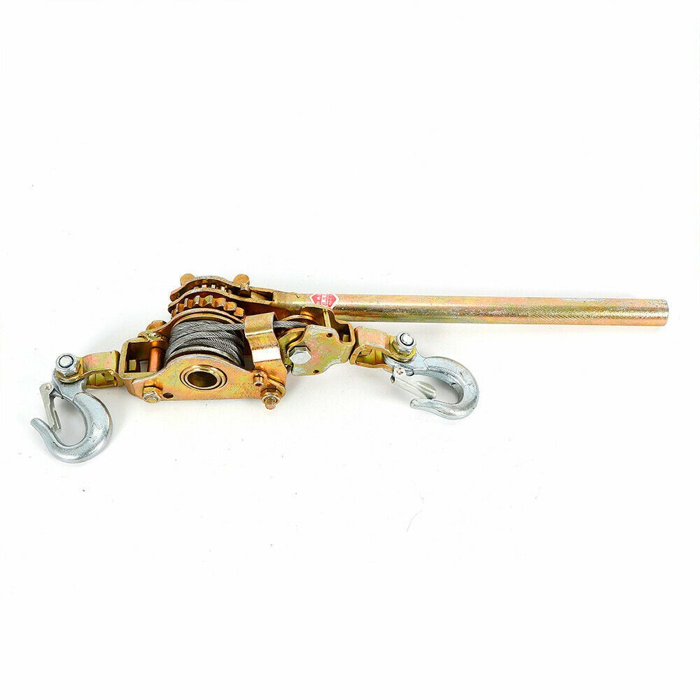 Heavy Duty Hand Puller 2TON Winch Pull Hoist Come Along Cable Lever Tool 4400LB