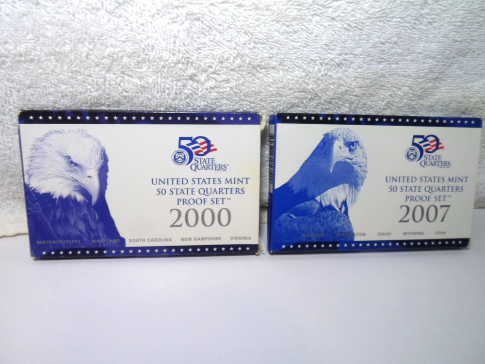 2000 and 2007 Mint Proof State Quarter Sets