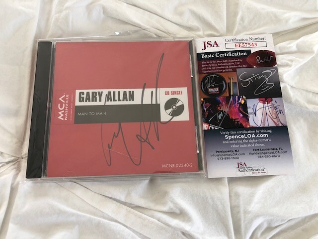 GARY ALLAN SIGNED CD COA BY JSA