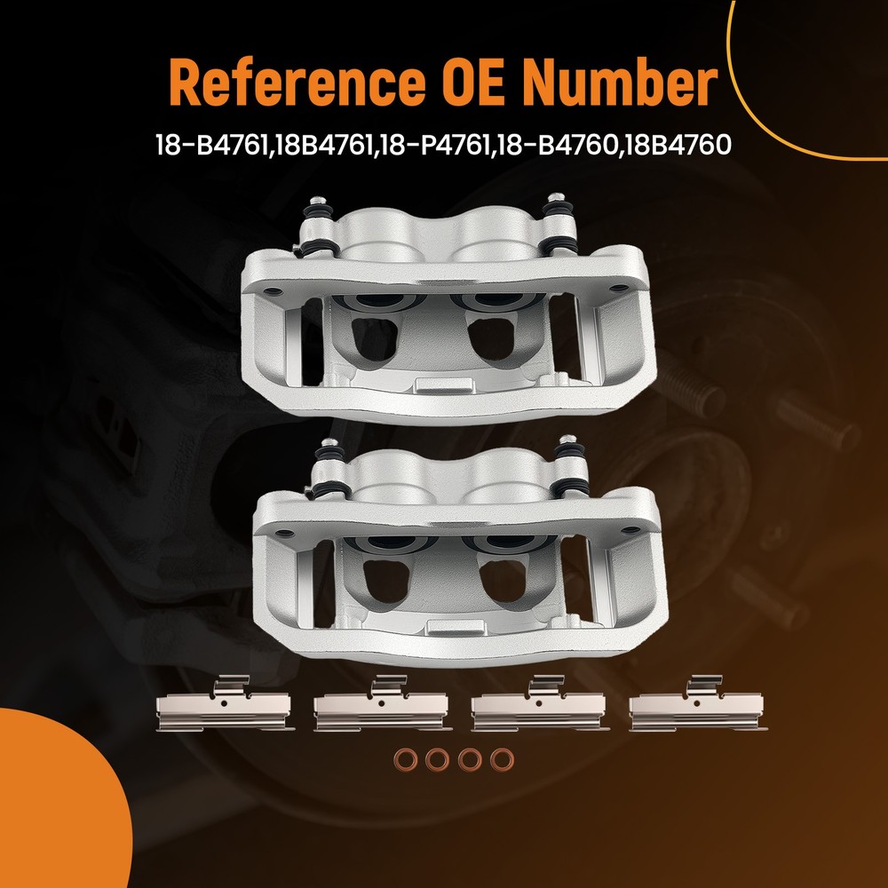 Front Disc Brake Caliper Pair for Ford E-150/E-250/E-350/E-450 1999-2007 18B4761