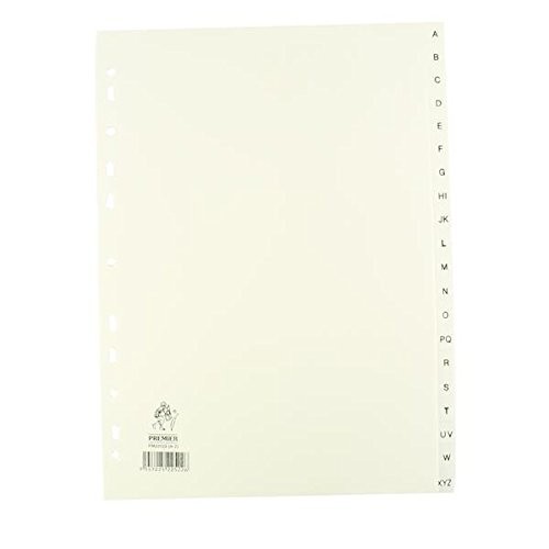Whitebox WX01351 A4 Polypropylene Index - White
