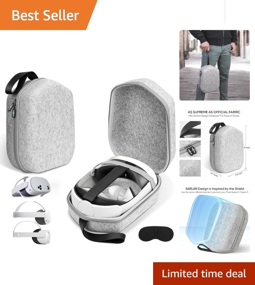 Eco-Friendly Hard Case for Oculus Quest 3/2 & Vision Pro - Compact Organization