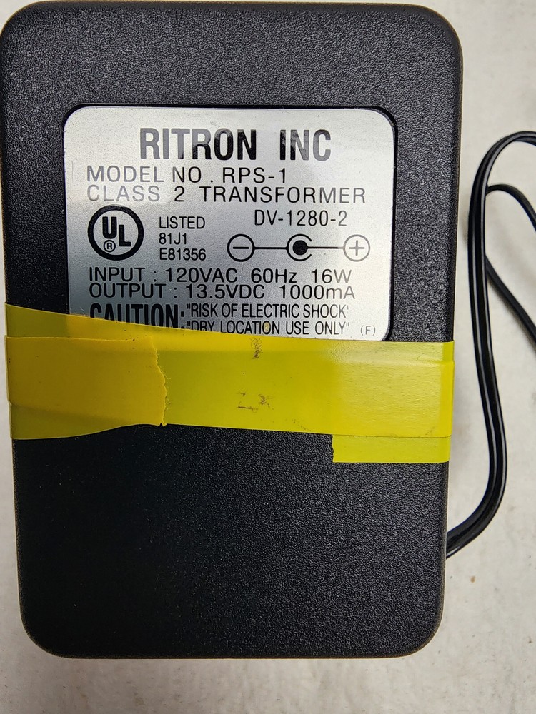 Ritron RPS-1 Replacement Class 2 Transformer Power Supply 13.5VDC