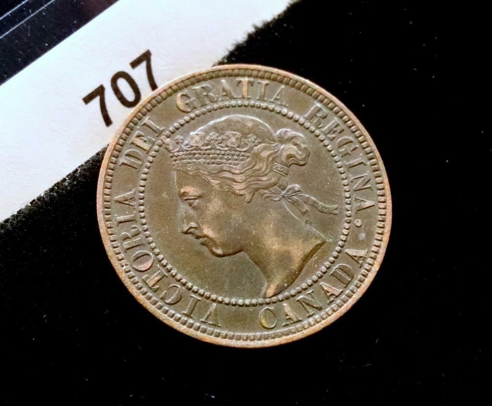 1900 C4 CANADA LARGE ONE CENT COIN #707