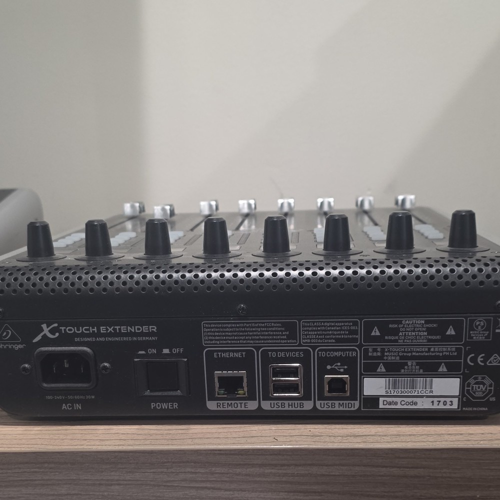Behringer X-Touch Extender Control Surface 8-Channel USB MIDI Ethernet Desktop