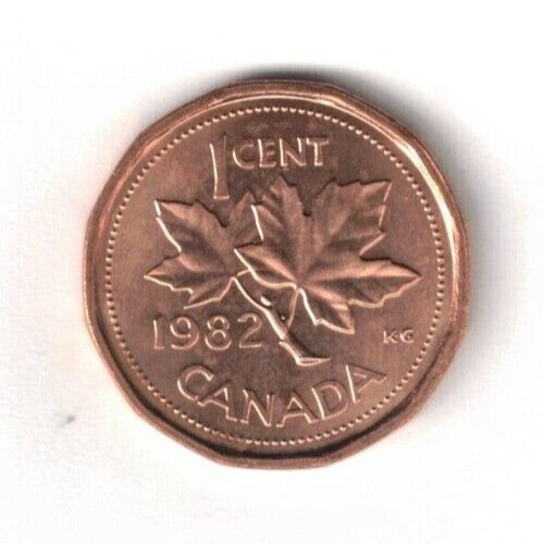 1982 Canadian Uncirculated One Cent Elizabeth II Coin!
