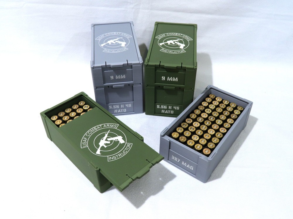 Stackable Ammo Boxes - USAF Combat Arms Instructor - No Live Ammo!