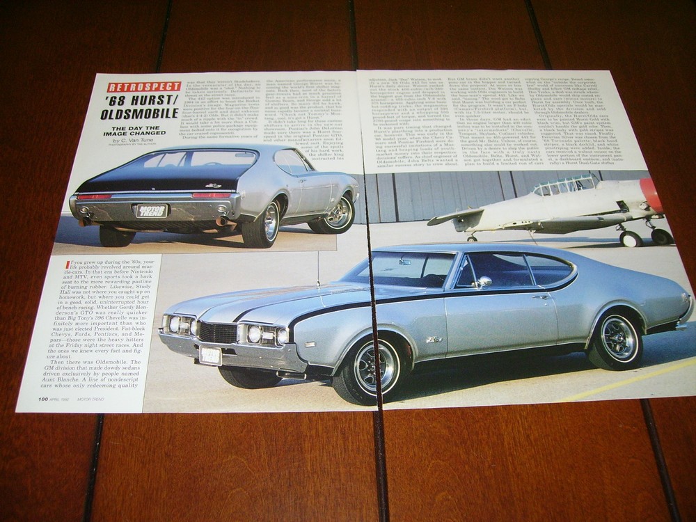1968 HURST OLDSMOBILE OLDS ORIGINAL 1992 ARTICLE