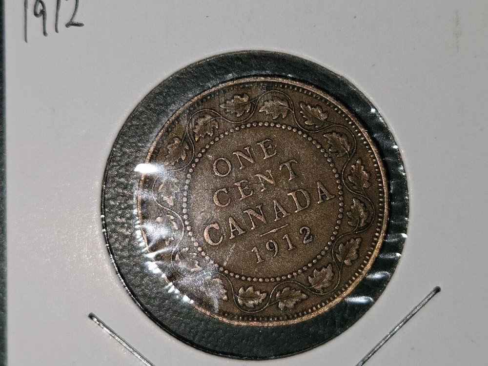 1912 Canada One Cent Queen Victoria Large Cent