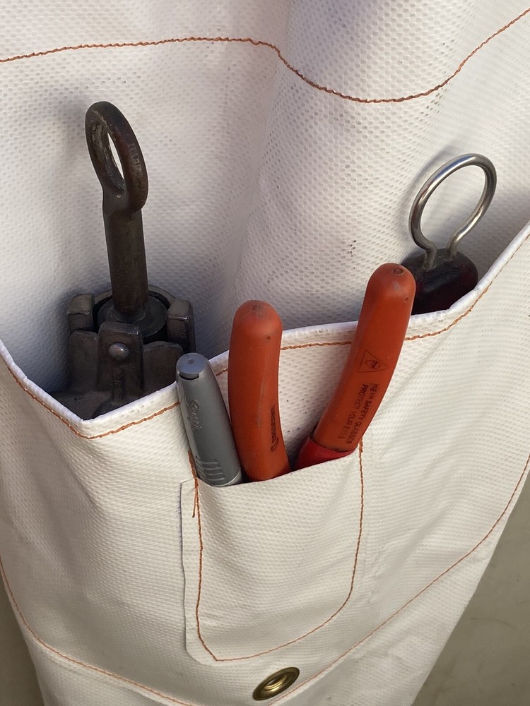 Lineman Bucket Bag, Compression Tool/ACSR Cutters Holder, Lineman Tool, White