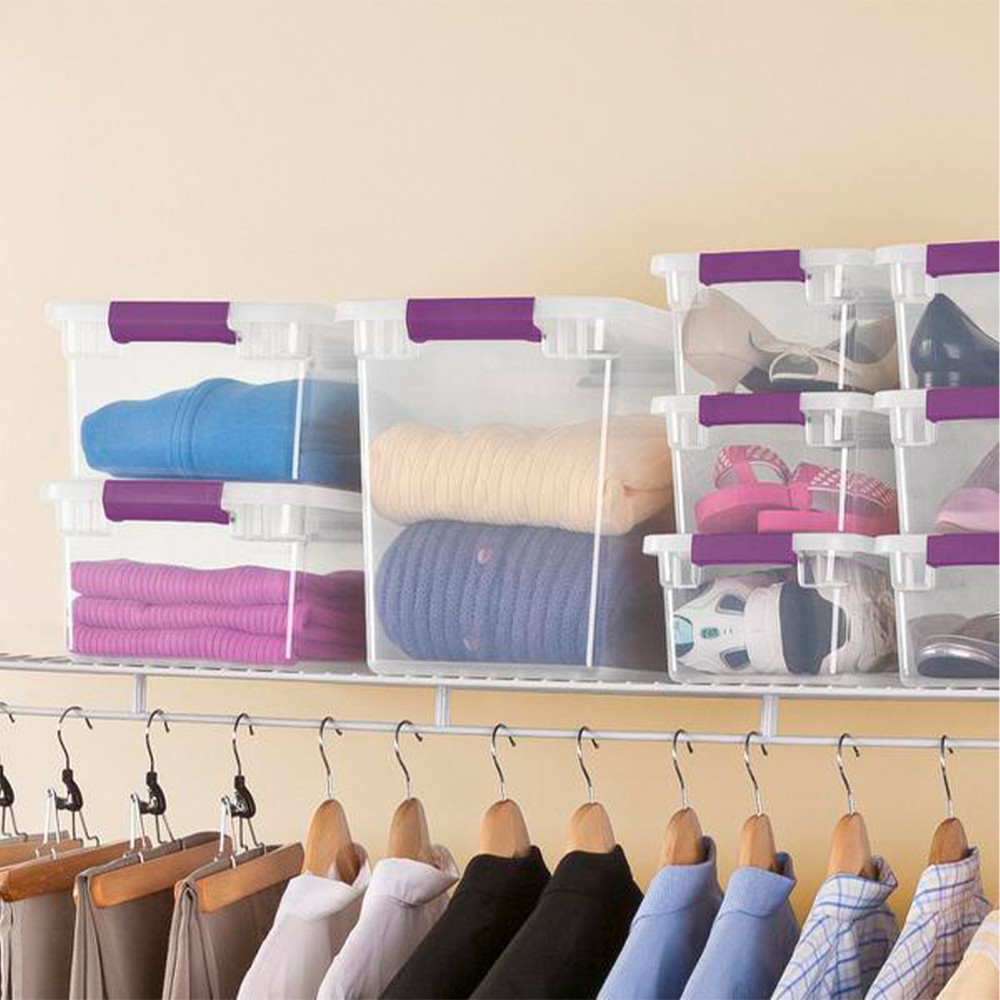 Sterilite 27 Quart ClearView Clear Plastic Stacking Storage Container (6 Pack)