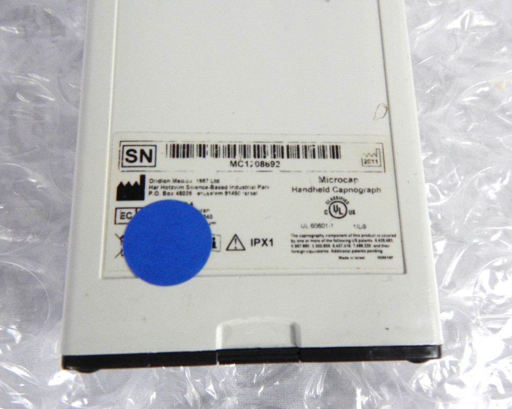 ORIDION MICROCAP HANDHELD CAPNOGRAPH S/N 692
