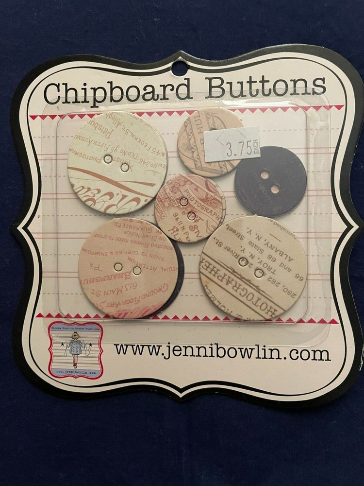JENNI BOWLIN ASSORTED CHIPBOARD BUTTONS