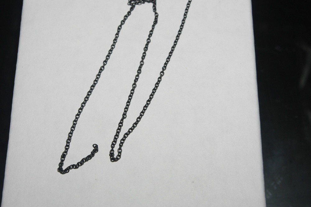 S scale blackened brass chain 30 links per inch