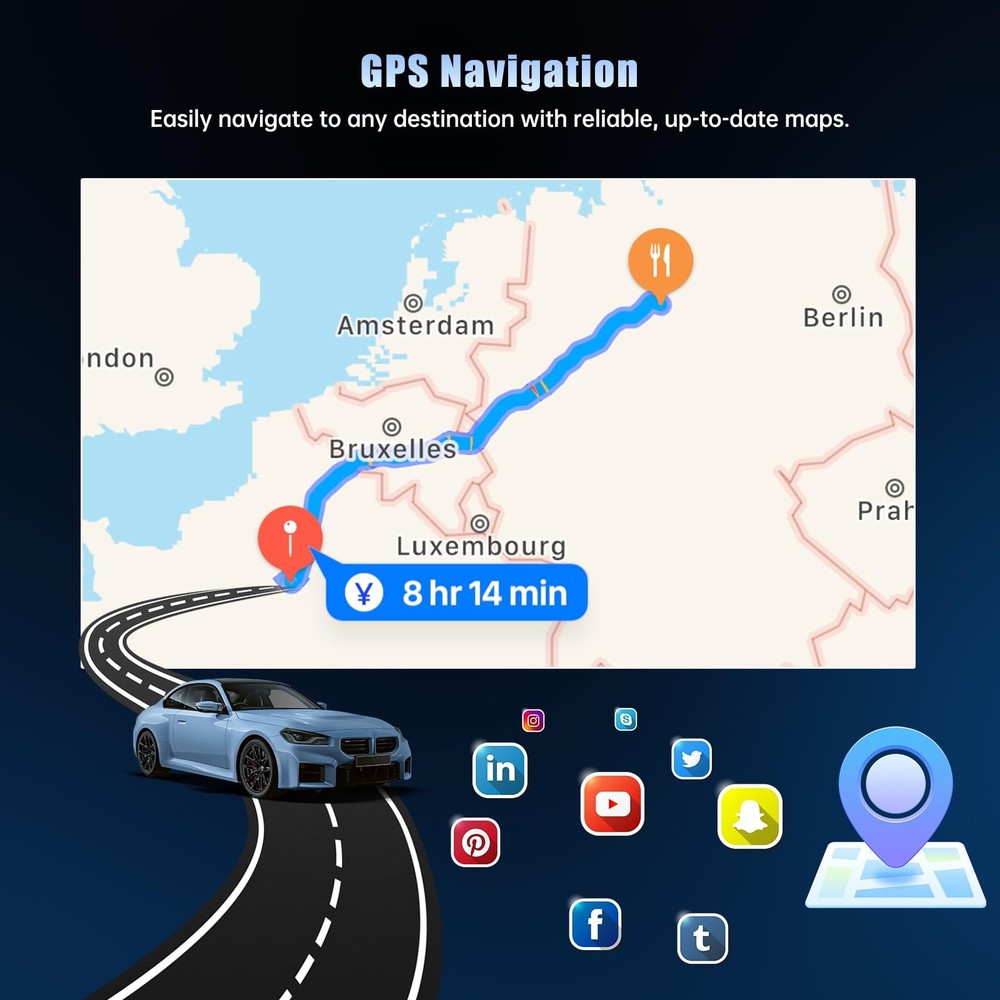 Android 13 Stereo for Sienna 11-14 9" Touch Wireless Carplay Android Auto Backup