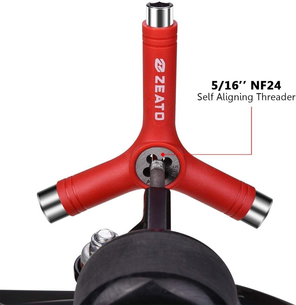 Multi-Functional Skateboard Tool with T-Type Allen Key & Phillips Screwdriver