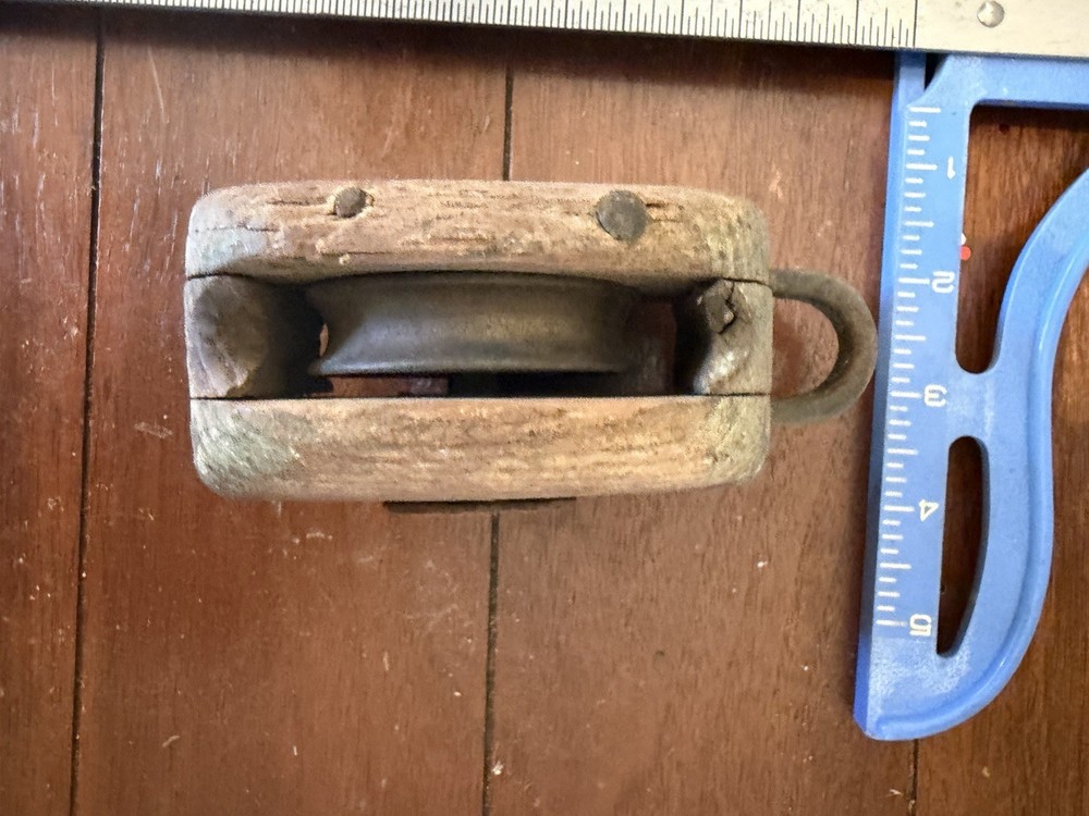 vintage block and tackle pulleys