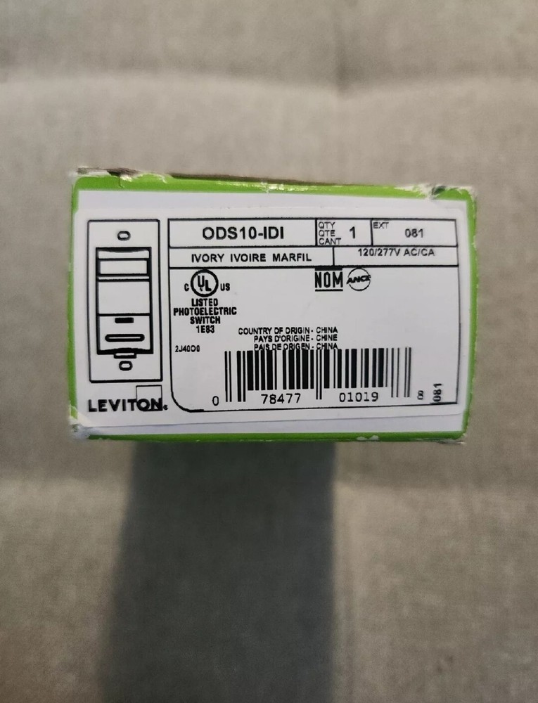 Leviton ODS10-IDI Designer Occupancy Sensor Wall Switch - Ivory