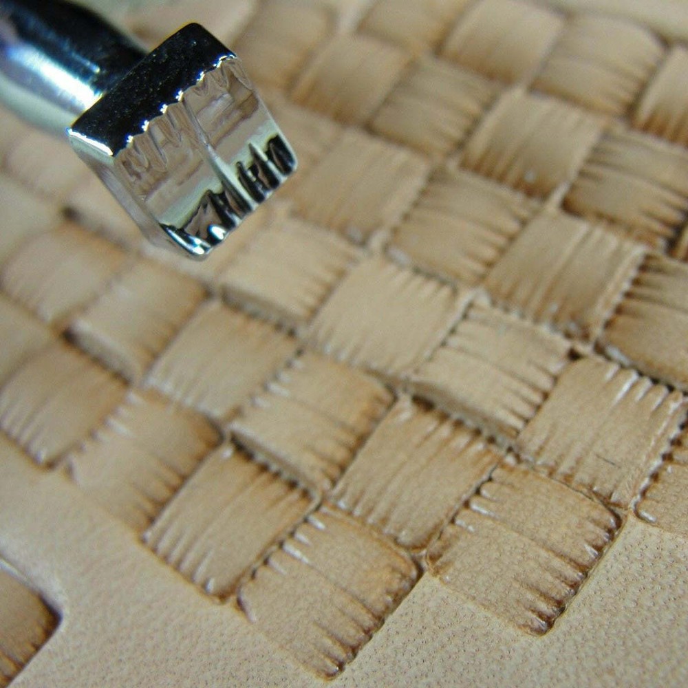 Leather Stamping Tool - X506 Small Square Basket Weave Stamp