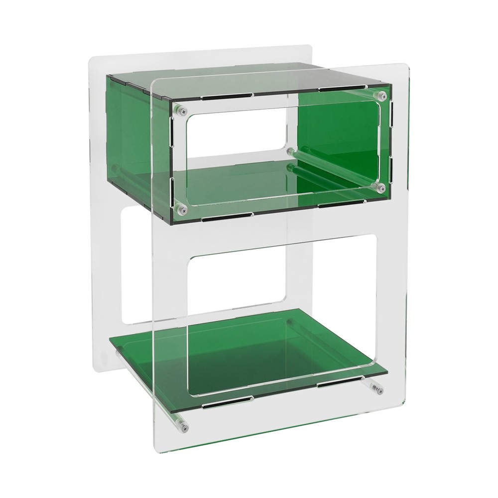 Acrylic Side Table Green Transparent Small Coffee Sofa End Table, Side Table