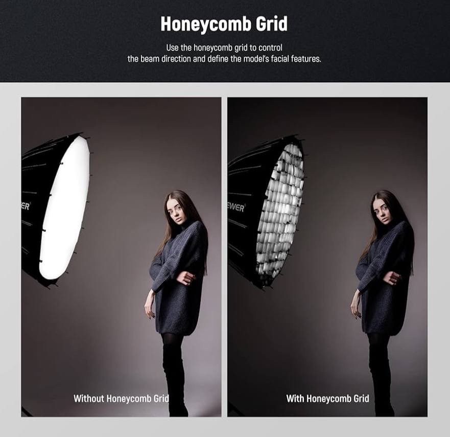 NEEWER 85cm Parabolic Softbox Quick Set up Quick Folding with Diffusers/Bag