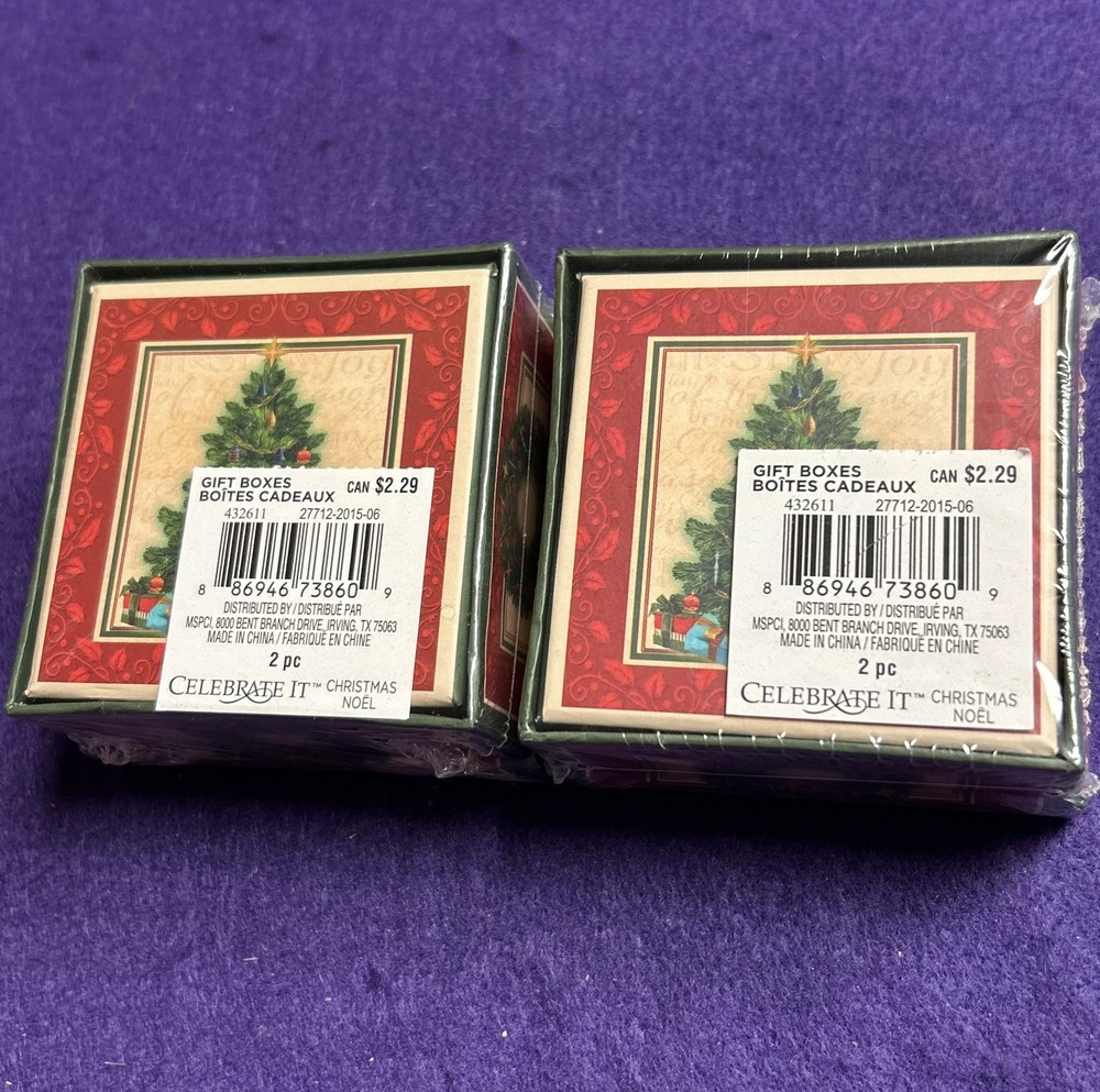 15 Holiday Christmas Mini Nesting Gift Box Sets (2pc Each - 30 Total) • Sealed