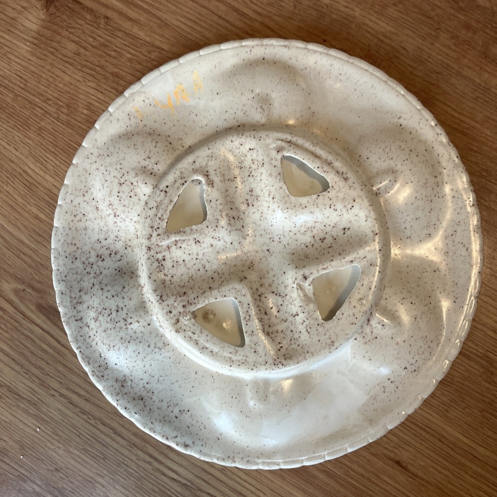 Unique Antique Ceramic Passover Seder Plate 10” Diameter