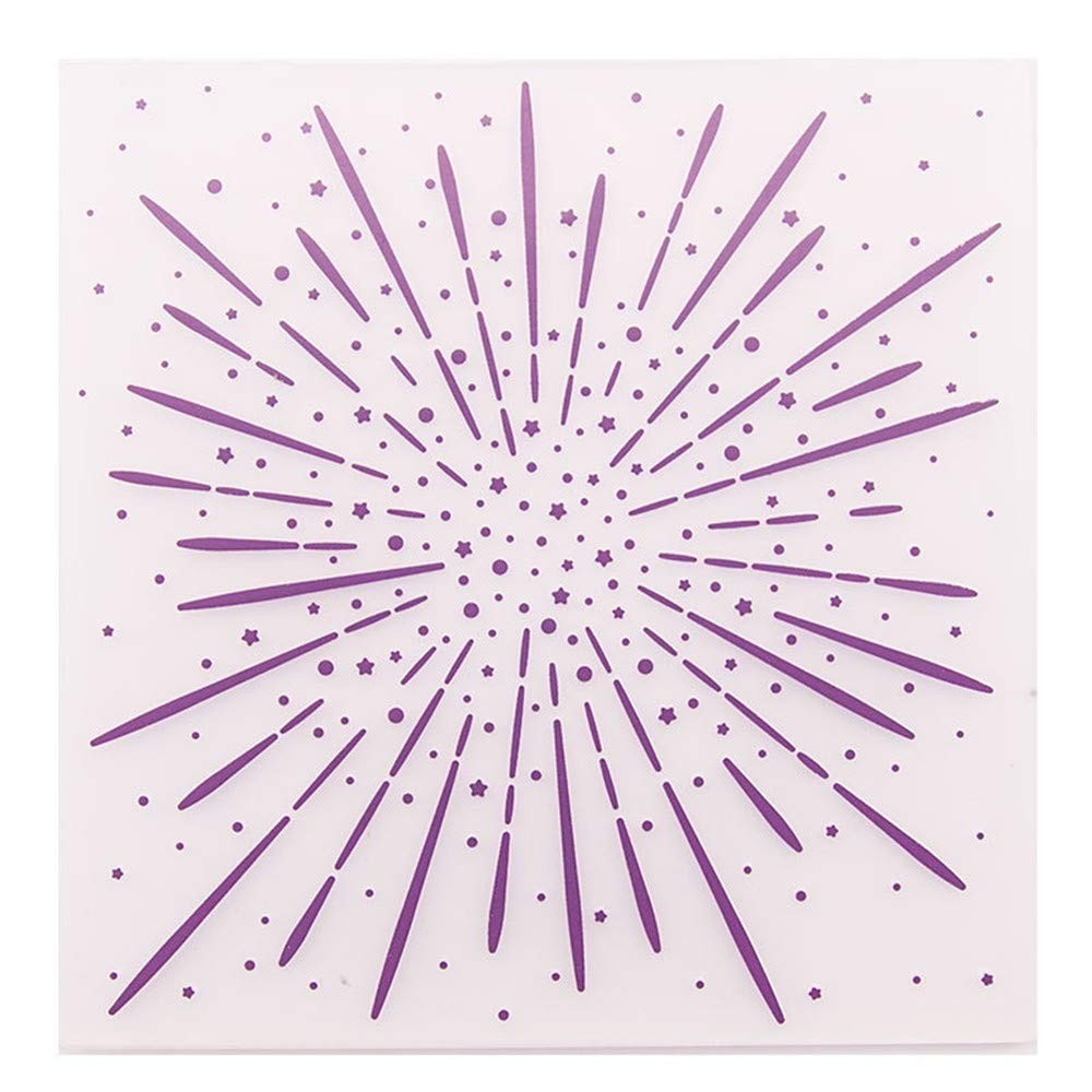 arriettycraft Fireworks Background Plastic Embossing Folder for Card Making J...