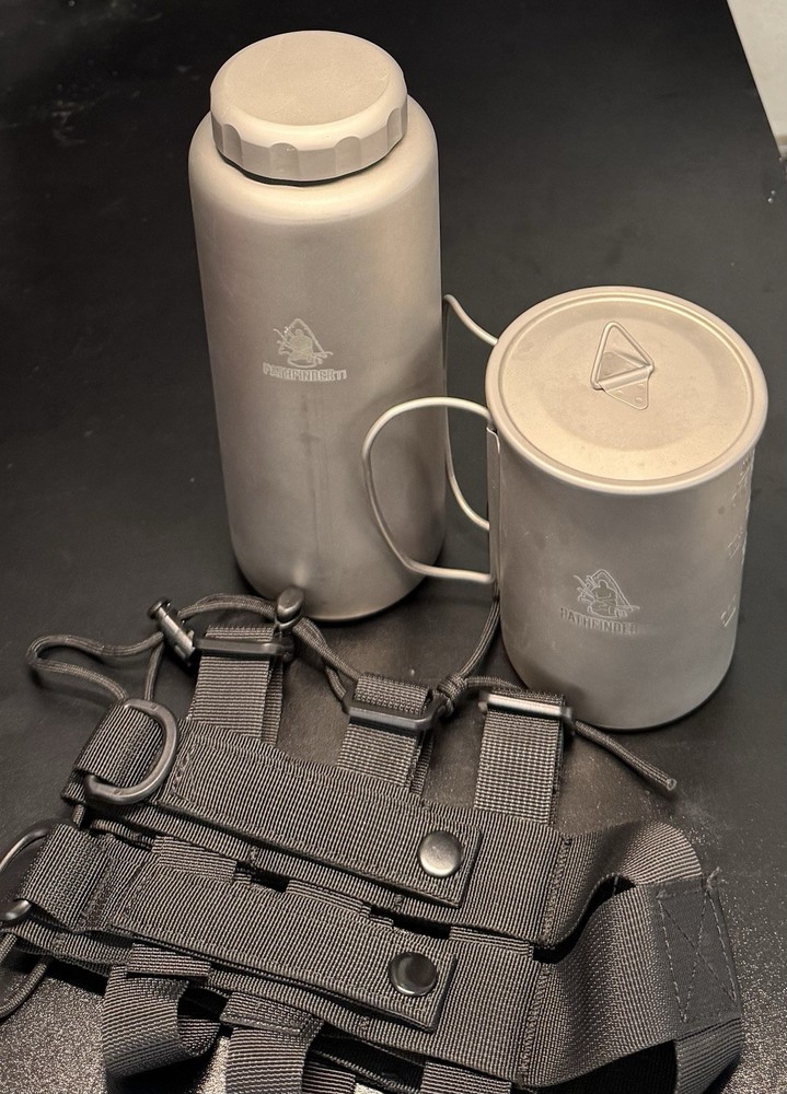 Pathfinder Titanium Bottle and Nesting Cup Set with Molle Attachment [UNUSED]