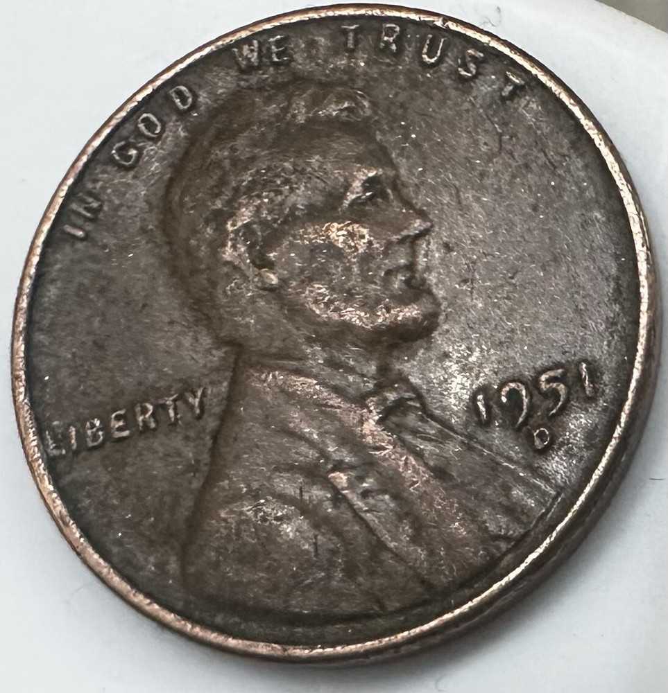 1951 D Wheat Penny Error Coin