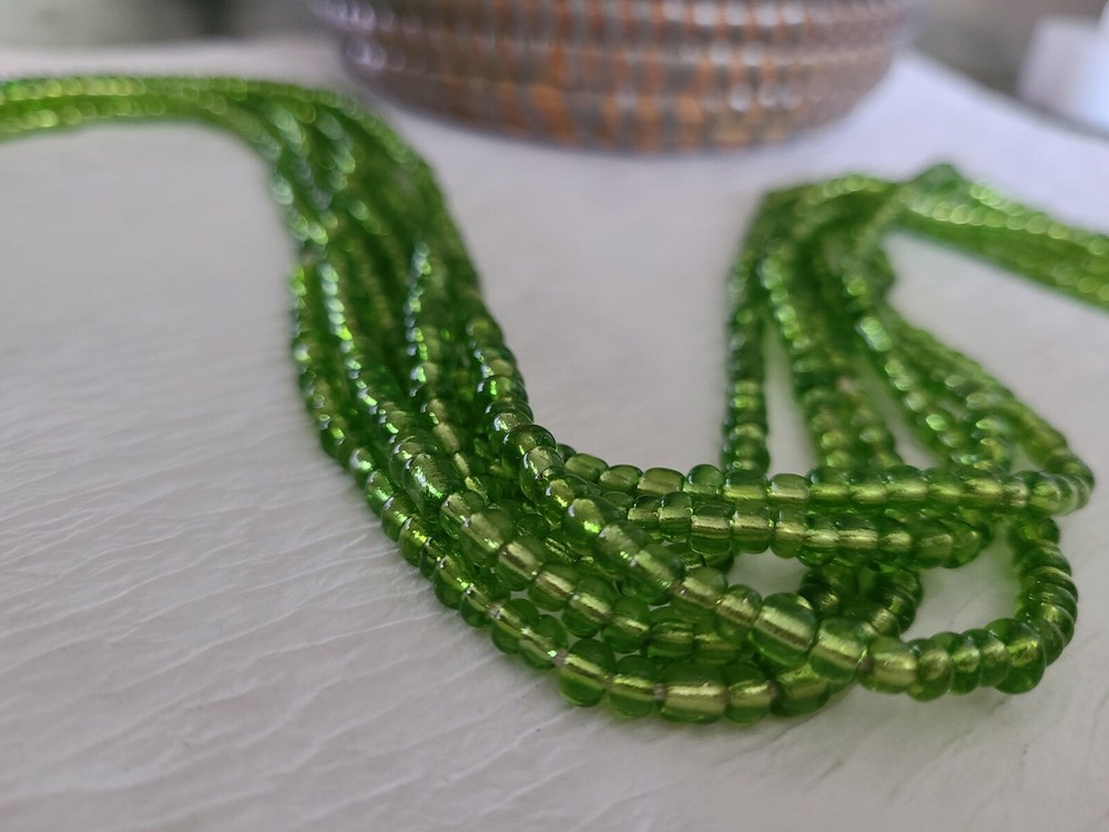 Single Strand lime green Tie-on waist bead