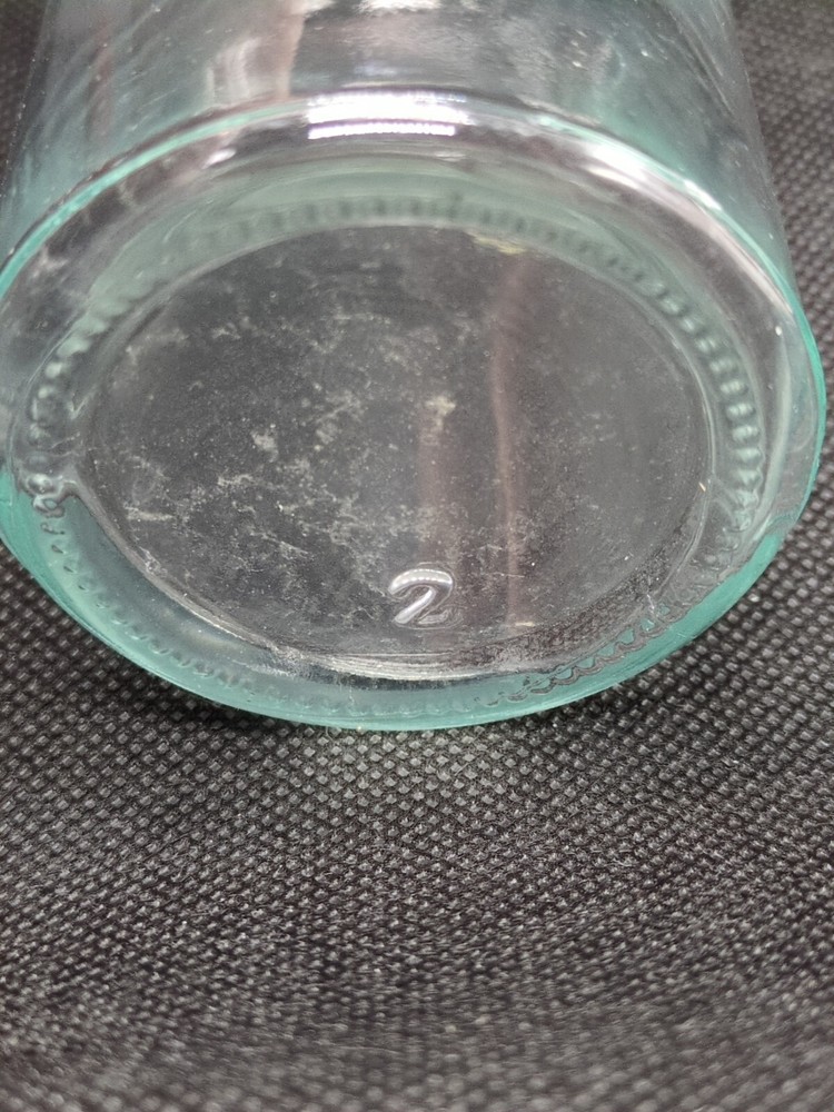 (2) Vintage Clear Glass Bottles 6 1/2"
