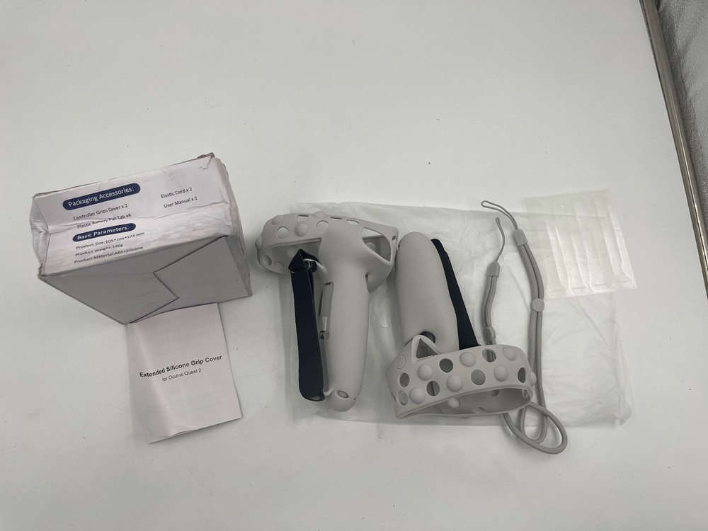 NEW Extended Silicone Grip Covers For Oculus Quest 2 Gray