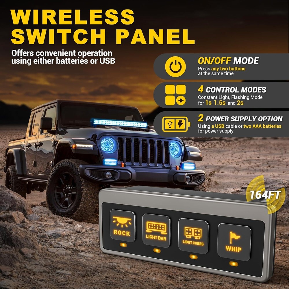 4/6/8/12 Gang Wireless Switch Panel, Led Touch Switch Remote Control Circuit Box