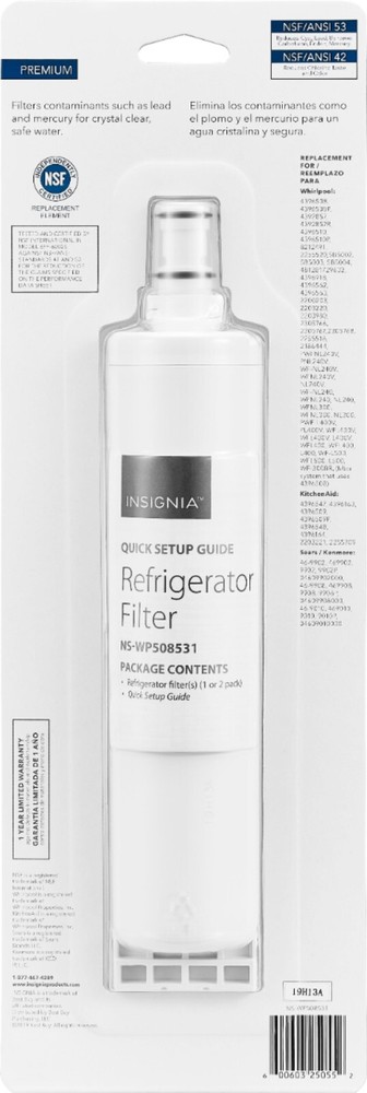 Insignia-NSF 53/42 Water Filter Replacement for Whirlpool, Kitchen Aid & Kenmore