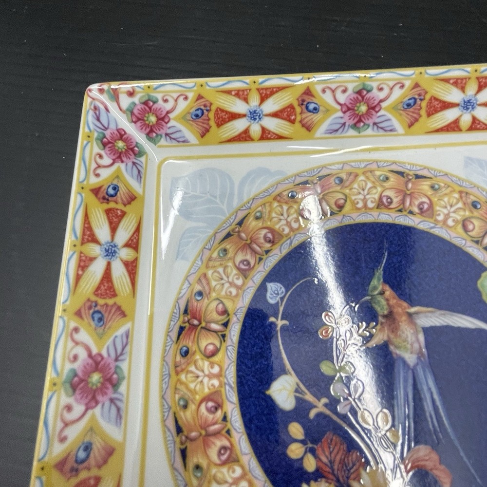 Vintage Spode Java Pattern F 1994 Square Shallow Trinket Dish